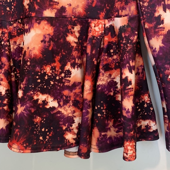 ASOS  burgundy peplum long sleeve top size 12 - Picture 5 of 8